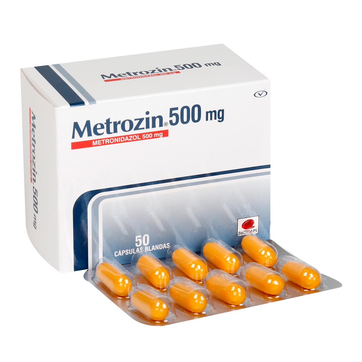 Metrozin 500 mg Caja Con 50 Cápsulas Blandas