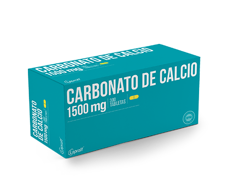 Carbonato Calcio 1500 mg Caja Con 300 Tabs
