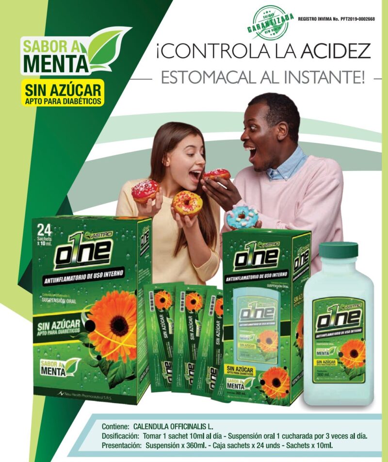 ONE GASTRO MENTA 24 SOBRES 10 ML