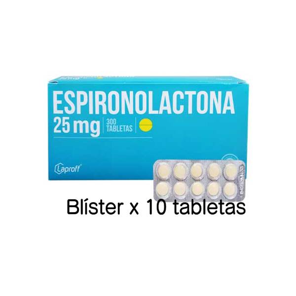 ESPIRONOLACTONA LP 25 MG X 10 TABLETAS