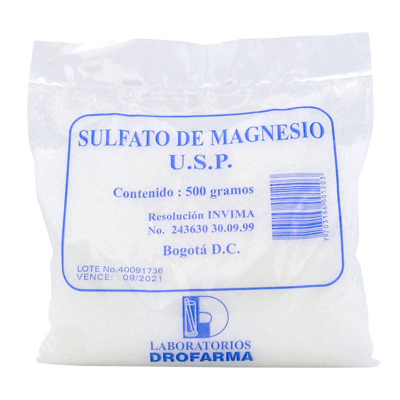 SULFATO DE MAGNESIO 500 GR DROFARMA