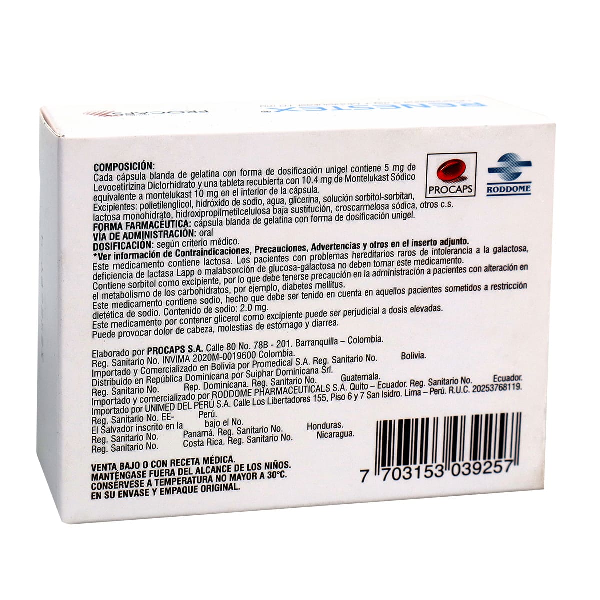 Renestex 5/10 mg Caja Con 30 Cápsulas