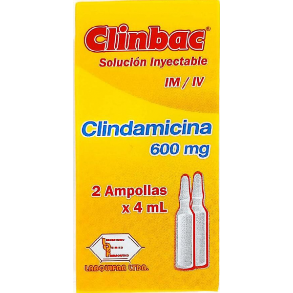 Clinbac 600 Mg/4mL Caja Con 2 Ampollas