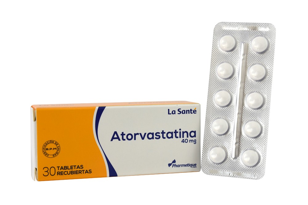 Atorvastatina 40 mg Con 30 Tabletas Recubiertos