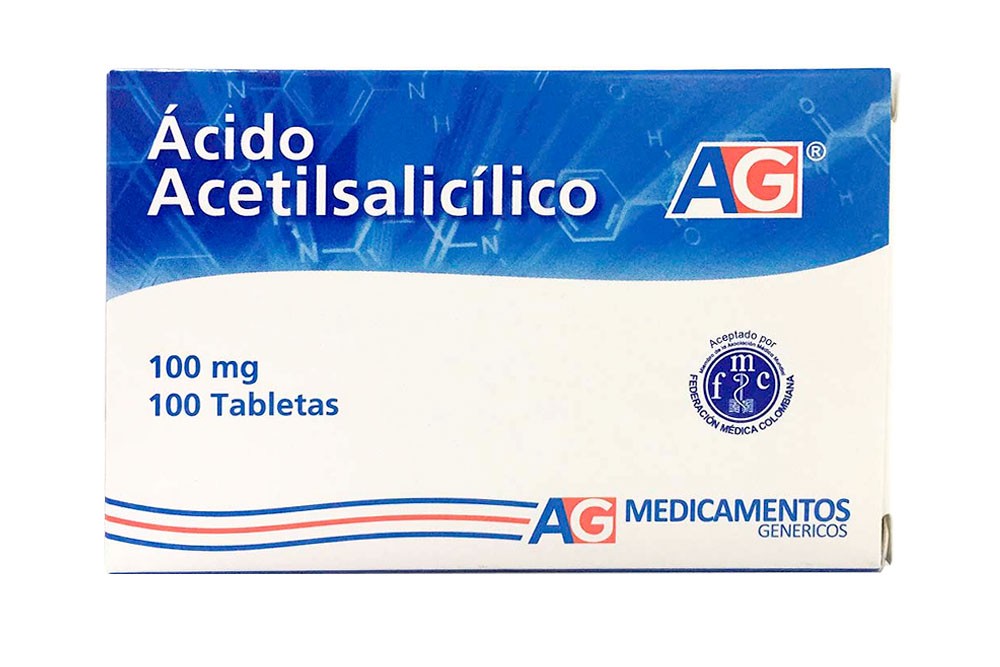 ACIDO ACETILSALICILICO 100 MG 100 TABLETAS AG