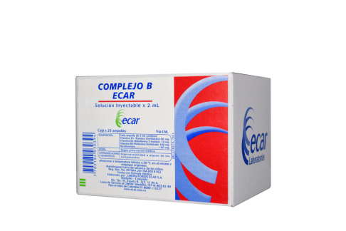 COMPLEJO B 2 ML 25 AMPOLLAS POR 1 UNIDAD ECAR