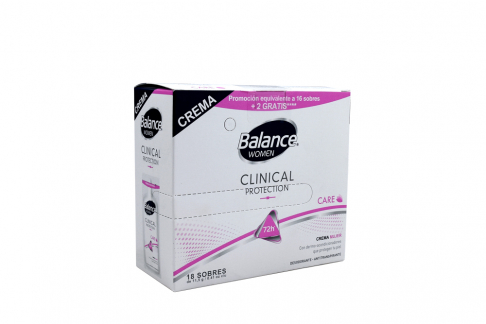 F DESODORANTE BALANCE CREMA CLINICAL PROTECCION 18 SOBRES H POR 1 UNIDAD