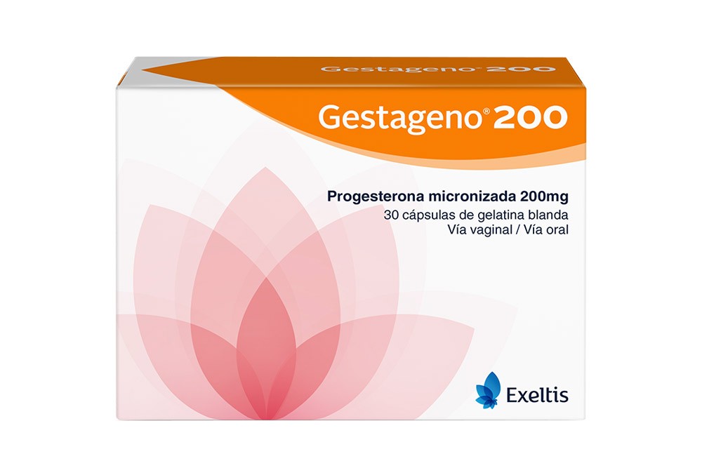 Gestageno 200 mg Caja Con 30 Cápsulas Blandas