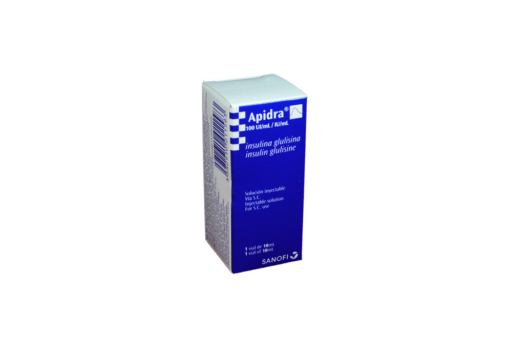 Apidra Solución Inyectable 100UI/mL Caja Con 1 Vial 10 mL