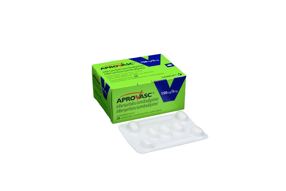 Aprovasc 150 / 5 mg Caja Con 28 Comprimidos Recubiertos - Farma Chex