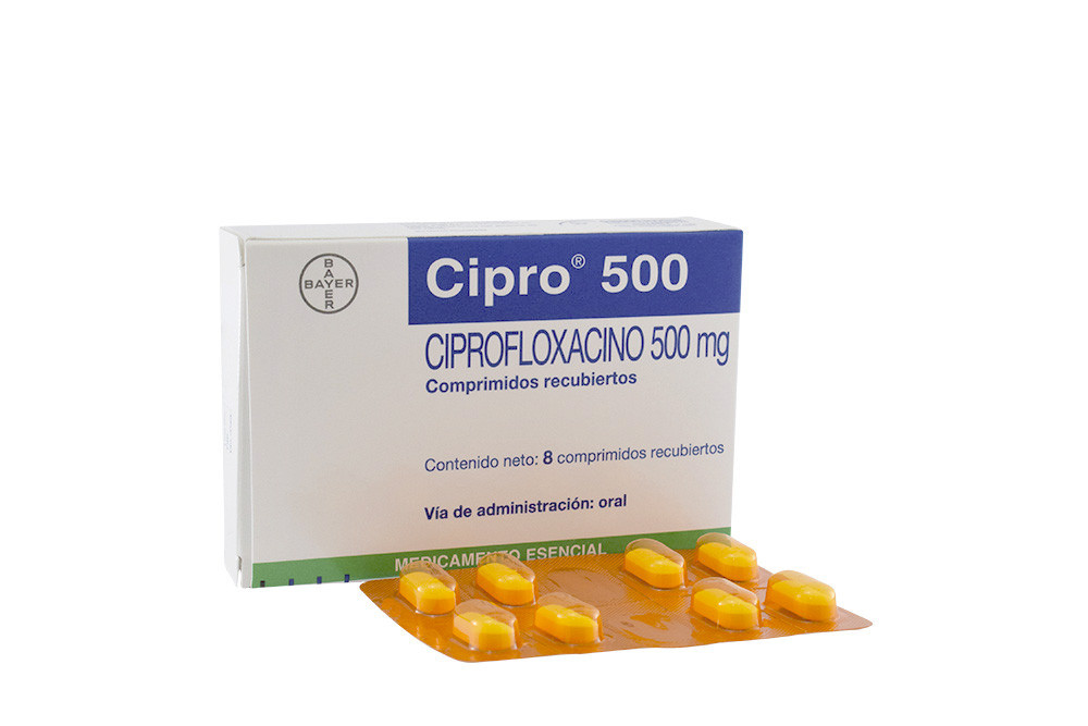 Cipro 500 mg Caja Con 8 Comprimidos Recubiertos