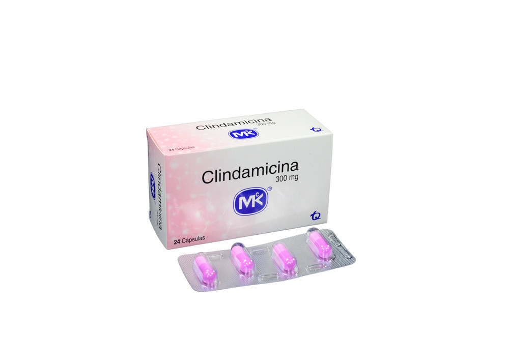 Clindamicina Mk 300 mg Caja Con 24 Cápsulas