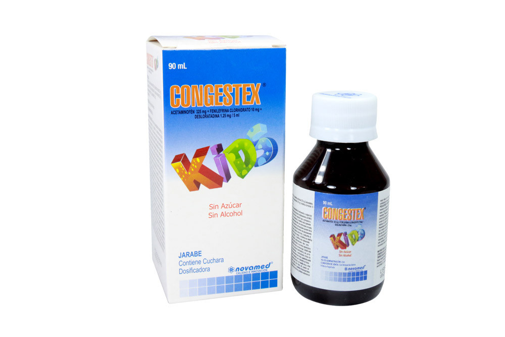 Congestex Kids Jarabe 325/10/1.25mg/5mL Frasco Con 90mL