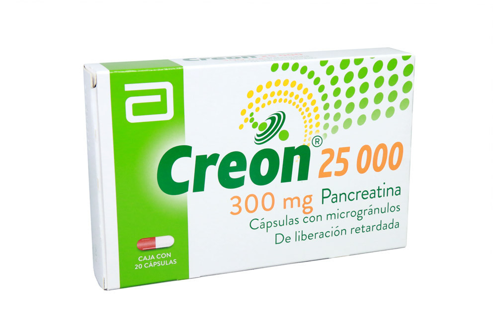 Creon 25000 300 mg Caja Con 20 Cápsulas