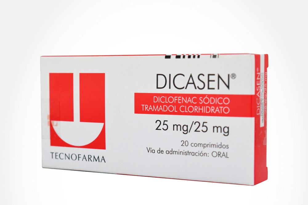 Dicasen 25 mg /25 mg Caja Con 20 Comprimidos