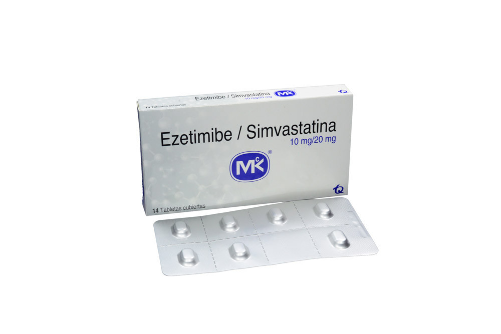 Ezetimibe / Simvastatina 10 / 20 mg Caja Con 14 Tabletas - Farma Chex