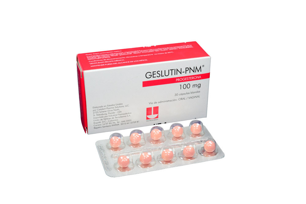 Geslutin- Pnm 100 mg Caja Con 30 Cápsulas Blandas