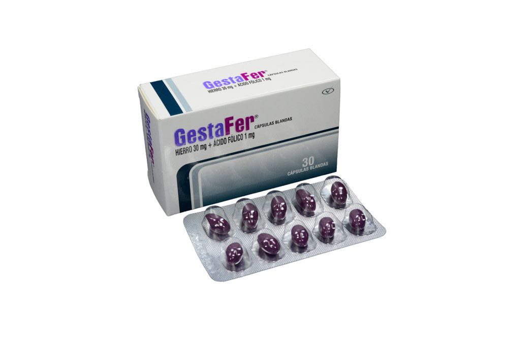 GestaFer 30 / 1 mg Caja Con 30 Cápsulas Blandas