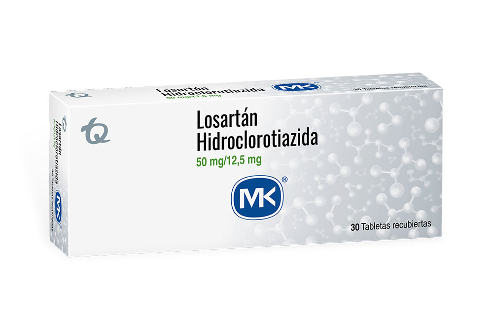 Losartán HCT 50/12.5 mg Caja Con 30 Tabletas