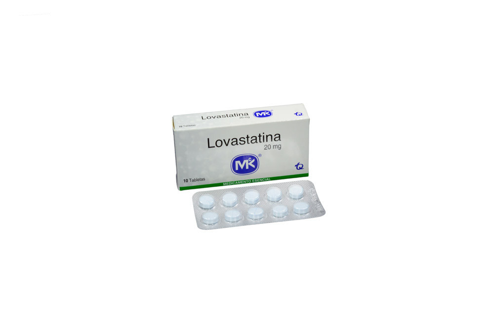 Lovastatina 20 mg Caja Con 10 Tabletas