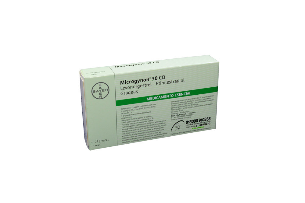 Microgynon 30 CD Caja Con 28 Grageas