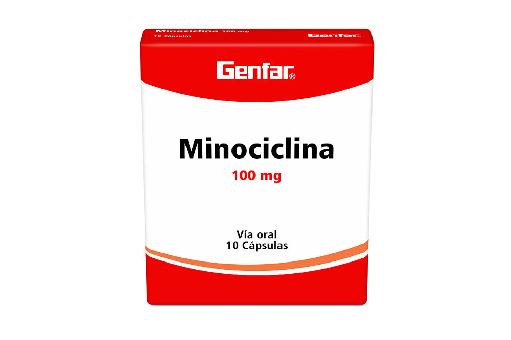 Minociclina Genfar 100 mg Caja Con 10 Cápsulas - Farma Chex