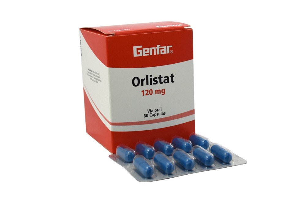 Orlistat 120 mg Genfar Caja Con 60 Cápsulas