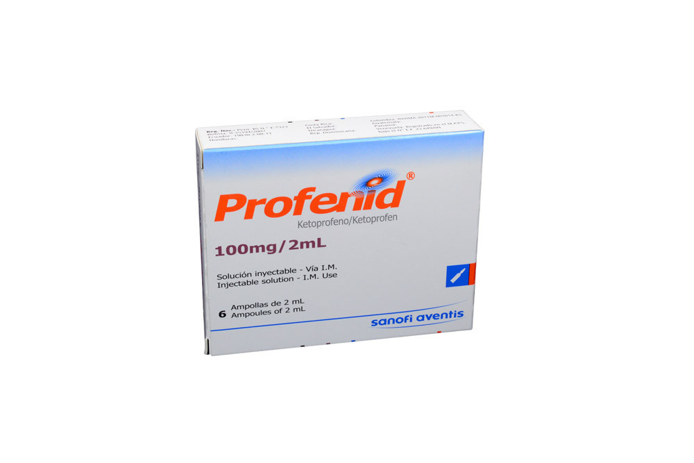 Profenid Solución Inyectable 100 mg Caja Con 6 Ampollas De 2 mL