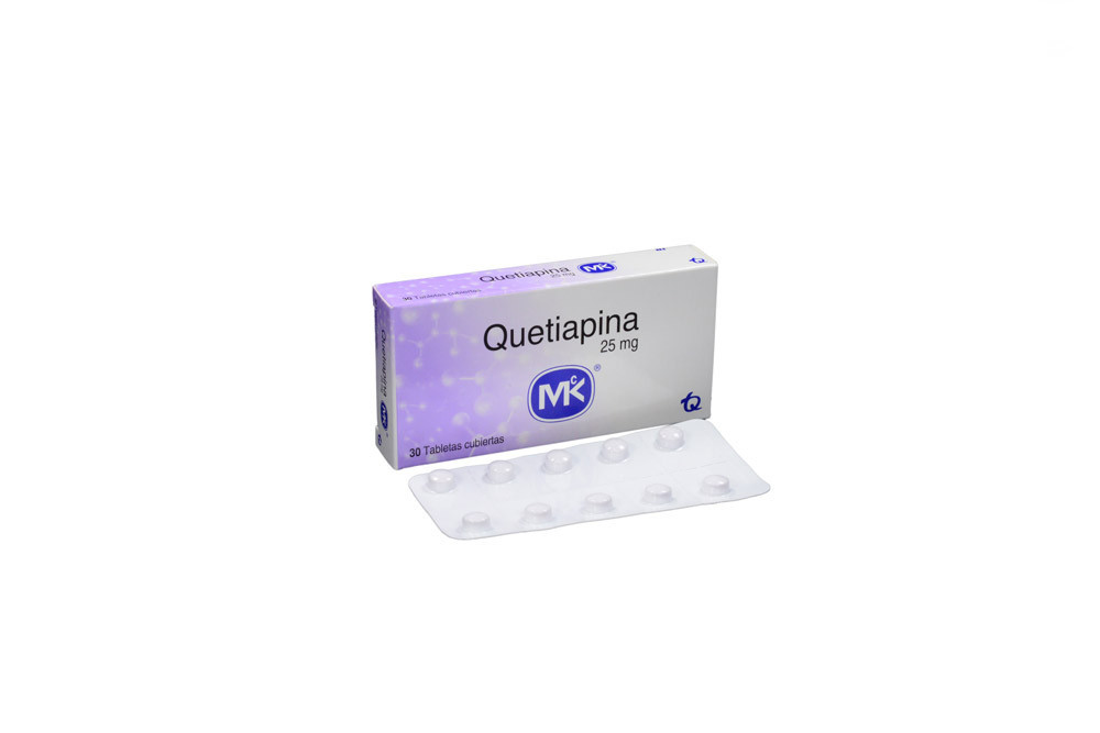 Quetiapina 25 mg Caja Con 30 Tabletas Recubiertas