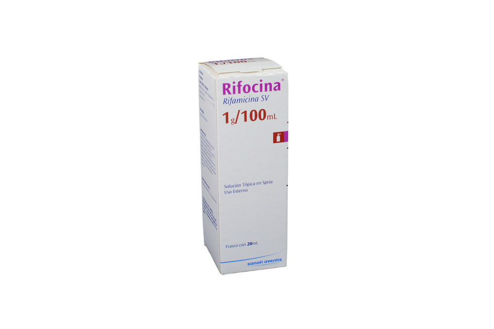 Rifocina Solución Tópica 1 g / 100 mL Caja Con Spray Con 20 mL