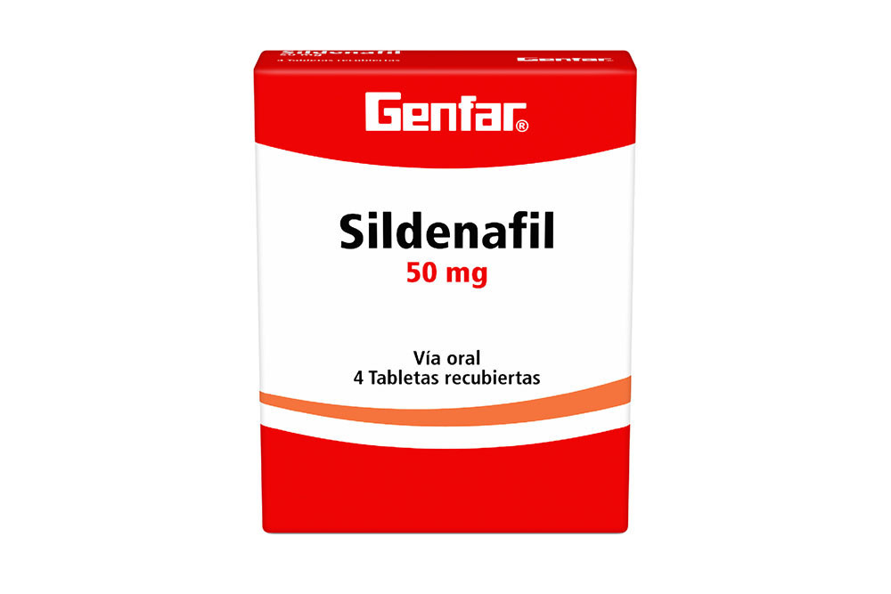 Sildenafil 50 mg Genfar Caja Con 4 Tabletas