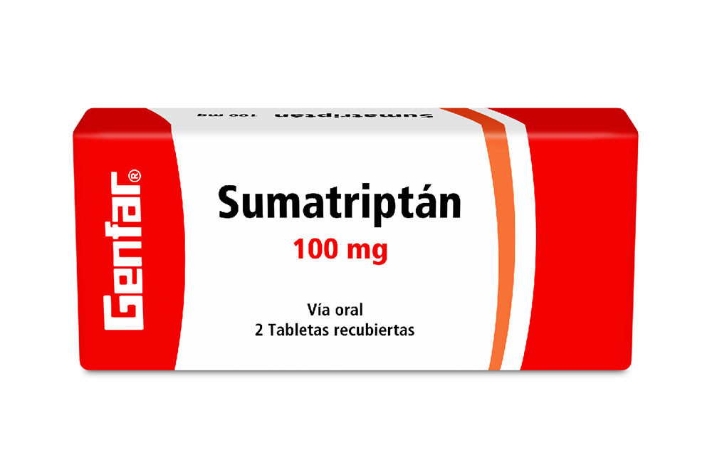 Sumatriptán 100 mg Caja Con 2 Tabletas Recubiertas