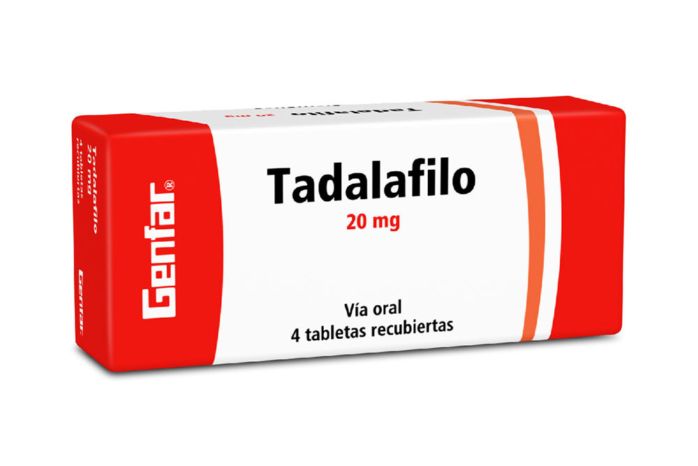 Tadalafilo 20 mg Caja Con 4 Tabletas Recubiertas