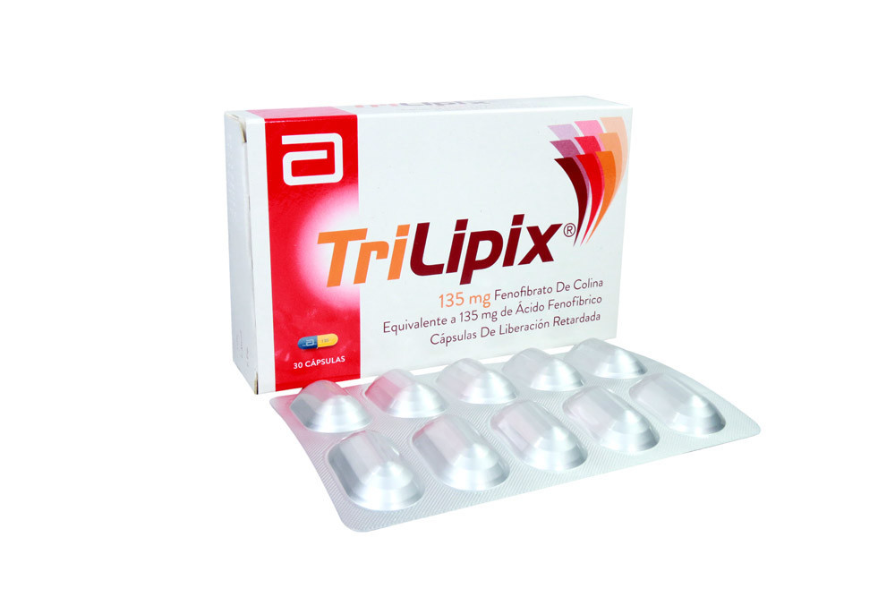 Trilipix 135 mg Caja Con 30 Cápsulas de Liberación Retardada