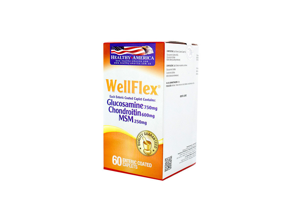 Wellflex 750 / 600 / 250 mg Frasco Con 60 Tabletas Recubiertas