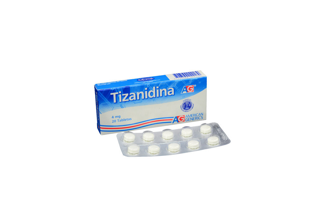 Tizanidina 4 mg Caja Con 20 Tabletas