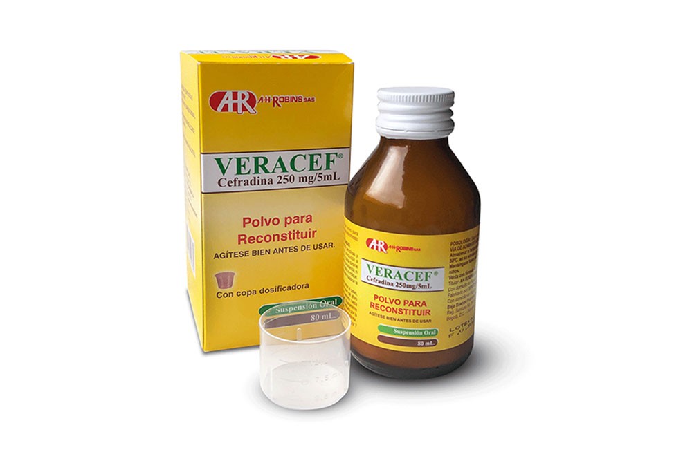 VeracePolvo Para Suspensión 250 mg / 5 mL Caja Con Frasco Con 80 mL