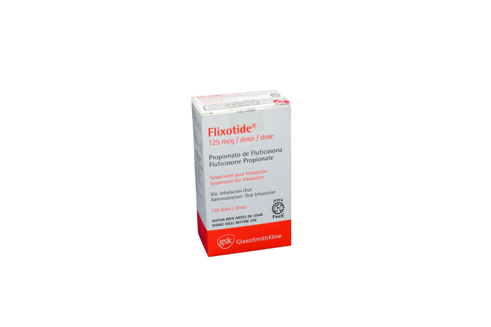 Flixotide 125 mcg Caja Con Inhalador Con 120 Dosis