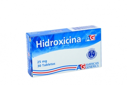 HIDROXICINA 25 MG 30 TABLETAS AG