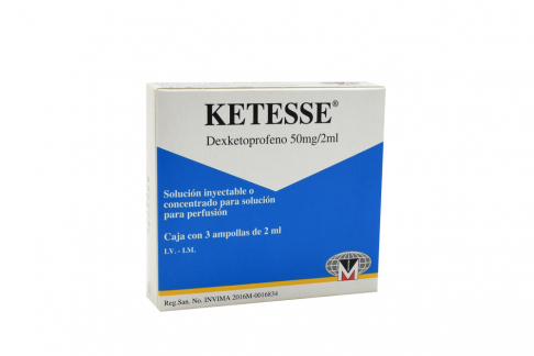 KETESSE 50 MG INYECTABLE 3 AMPOLLAS