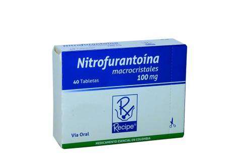 NITROFURANTOINA 100 MG 40 TABLETAS RC