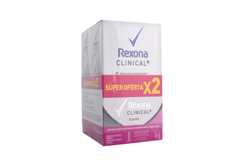 2 DESODORANTE REXONA CLINICAL WOMEN 48 GR ROSADO