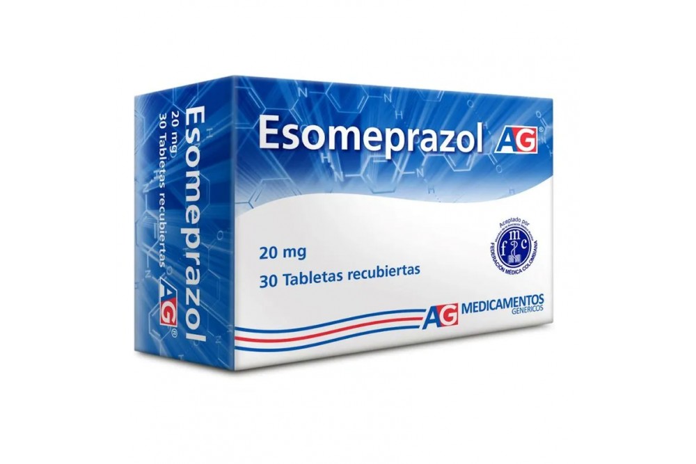 ESOMEPRAZOL AG CAJA CON 30 UNIDADES – 20Mg Tab Oral