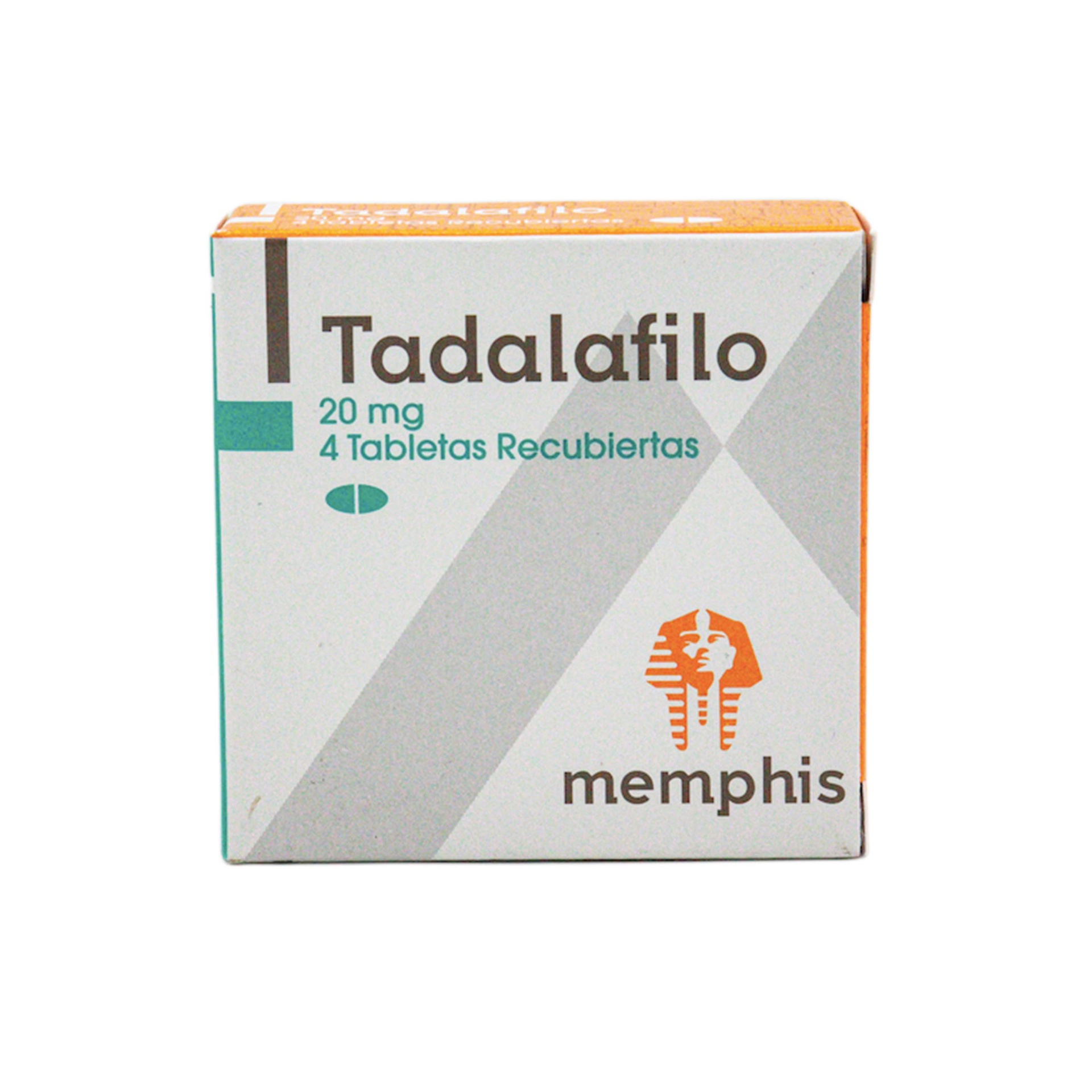 Tadalafilo Memphis 20mg Caja Con 4 Tabletas