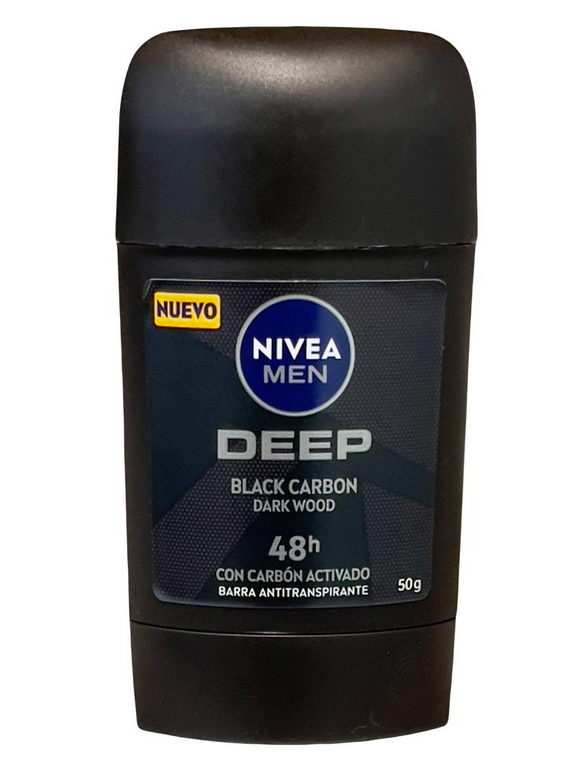 DESODORANTE NIVEA BARRA DEEP BLACK CARBON 50 G (SEP)