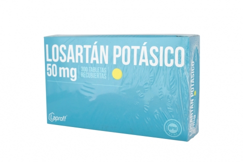 LOSARTÁN POTÁSICO 50 MG LAPROFCAJA CON 300 TABLETAS