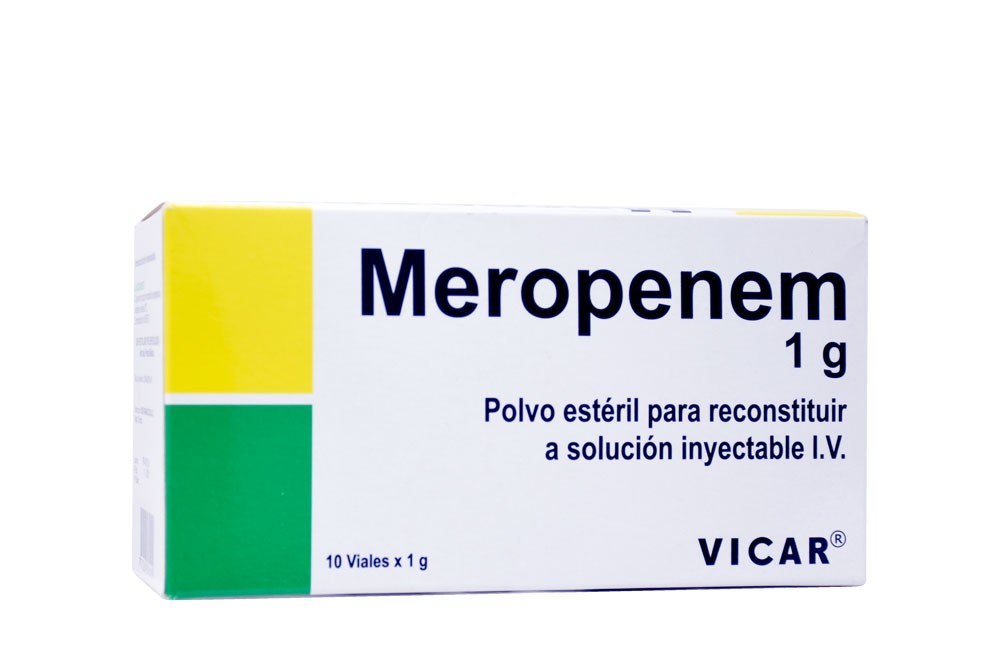 Meropenem 1g Polvo Inyectable Caja Con 10 Viales Rx Rx1 Rx2 - Farma Chex