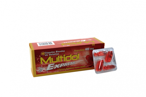 MULTIDOL EXPRESS 400 MG 48 CAP.BLANDA GELATINOSA POR 4 UNIDADES