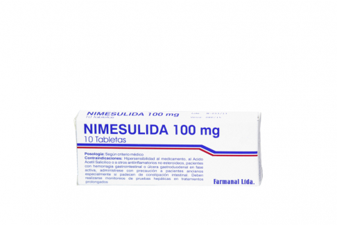 NIMESULIDA 100 MG 10 TABLETAS FARMANAL