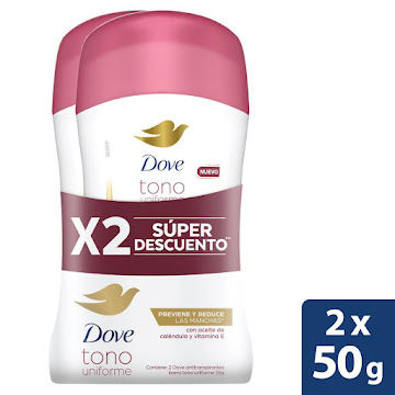 DESODORANTE DOVE BARRA TONO UNIFORME 50 GR M